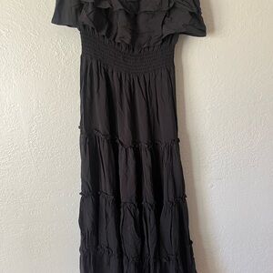 MSK Strapless Black Maxi Dress
